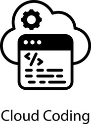 cloud coding vector image