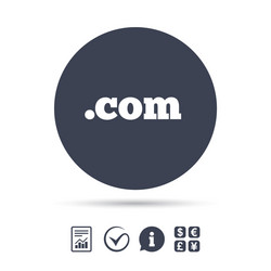 domain com sign icon top-level internet vector image