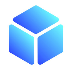 isometric cube element icon cubist abstract 3d vector image