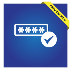 password verification icon for web and mobile vector