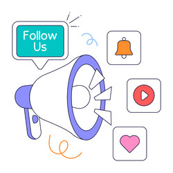 ready to use animated design of media content vector image