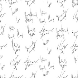 seamless abstract text pattern handwritten font vector image