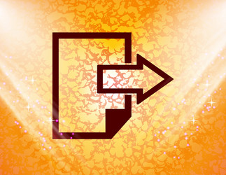 send export file icon symbol flat modern web vector image