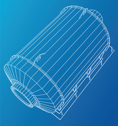 wire-frame engine tracing of 3d eps vector