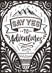 a creative motivational hand drawn lettering print Vector Image