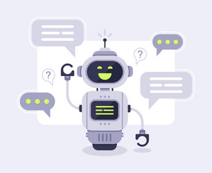 chat bot messages smart chatbot assistant vector image
