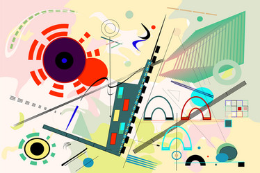 Geometric Abstraction - Dynamic Lines vector image