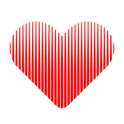 heart shape with lined pattern icon symbol vector image