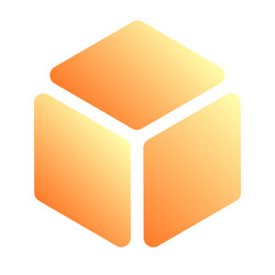 isometric cube element icon cubist abstract 3d vector image