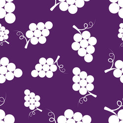 Pattern silhouette grapes vector