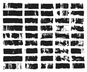big set of rectangular text box grunge paint vector image