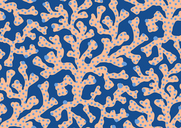 halfdrop pattern with interwined seaweed abstract vector image
