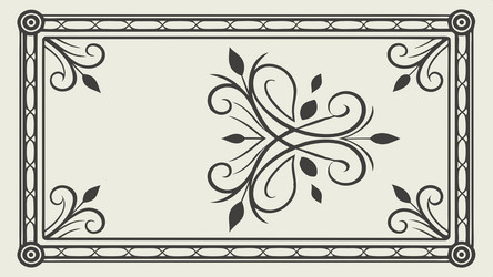 ornate rectangular frame for elegant document vector image