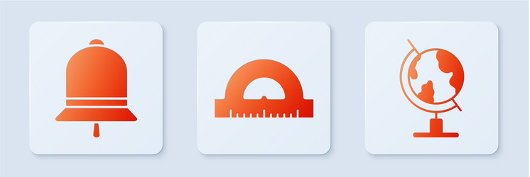 set protractor grid for measuring degrees ringing vector image