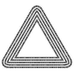 binary code triangle numbers concept vector