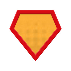 Blank superhero badge logo template vector