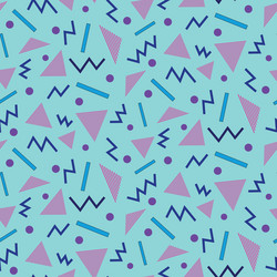 blue 90s party seamless pattern memphis style vector