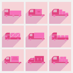 flat with shadow concept and mobile application vector image