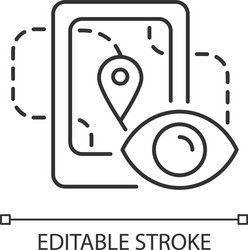 location tracking linear icon vector