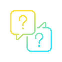 misunderstanding gradient linear icon vector image