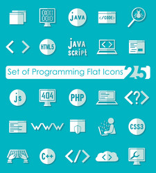 set of programming icons vector image