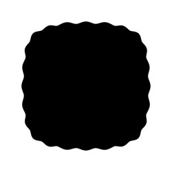 squircle or square with rounded borders shape vector image