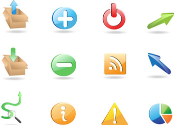 3D Web Icons - Application & Website vector image