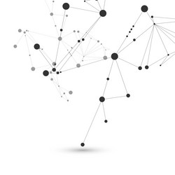 polygonal abstract background with connected line vector image