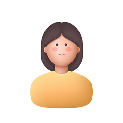 woman avatar 3d people character vector