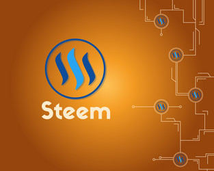 blockchain steem network circuit background vector