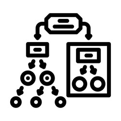 decision tree machine learning line icon vector image