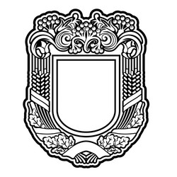 Blank template of coat arms - shield Royalty Free Vector