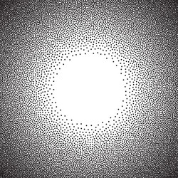 Stochastic raster halftone gradient print vector