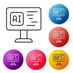 black line software web developer programming vector image