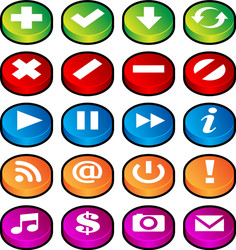 Button Icons - Play, Pause, Refresh vector image