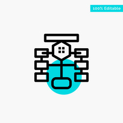 flowchart flow chart data database turquoise vector image