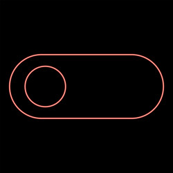 neon toggle switch red color flat style image vector image