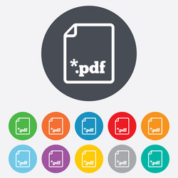 pdf file document icon download button vector