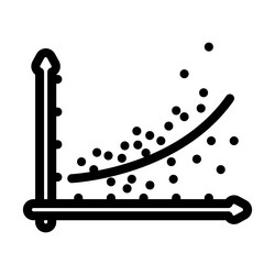 regression graph machine learning line icon vector image