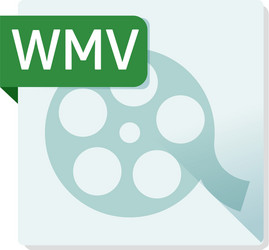 wmv document file format square icon vector image