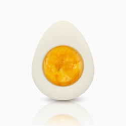 3d realistic chicken egg peeled boiled vector