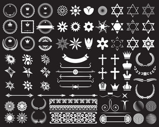 big set of design elements resize vector image