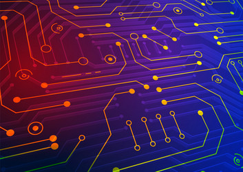 circuit technology background with hi-tech digital vector image