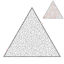 difficult triangular labyrinth game for kids vector image