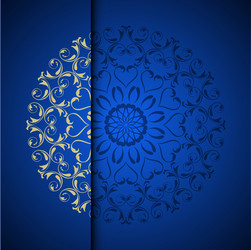 Gold Oriental Arabesque Pattern Vector Image