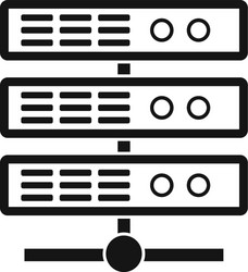 storage data server icon simple style vector