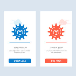automated data solution science blue and red vector image