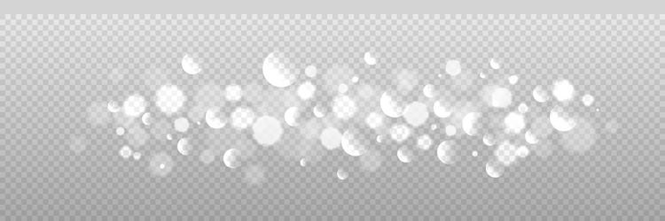 bokeh light christmas blur effect on transparent vector image