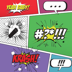 different pop art objects making a special vector image