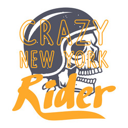 Motorcycle Rider T-Shirt Print Vector Image